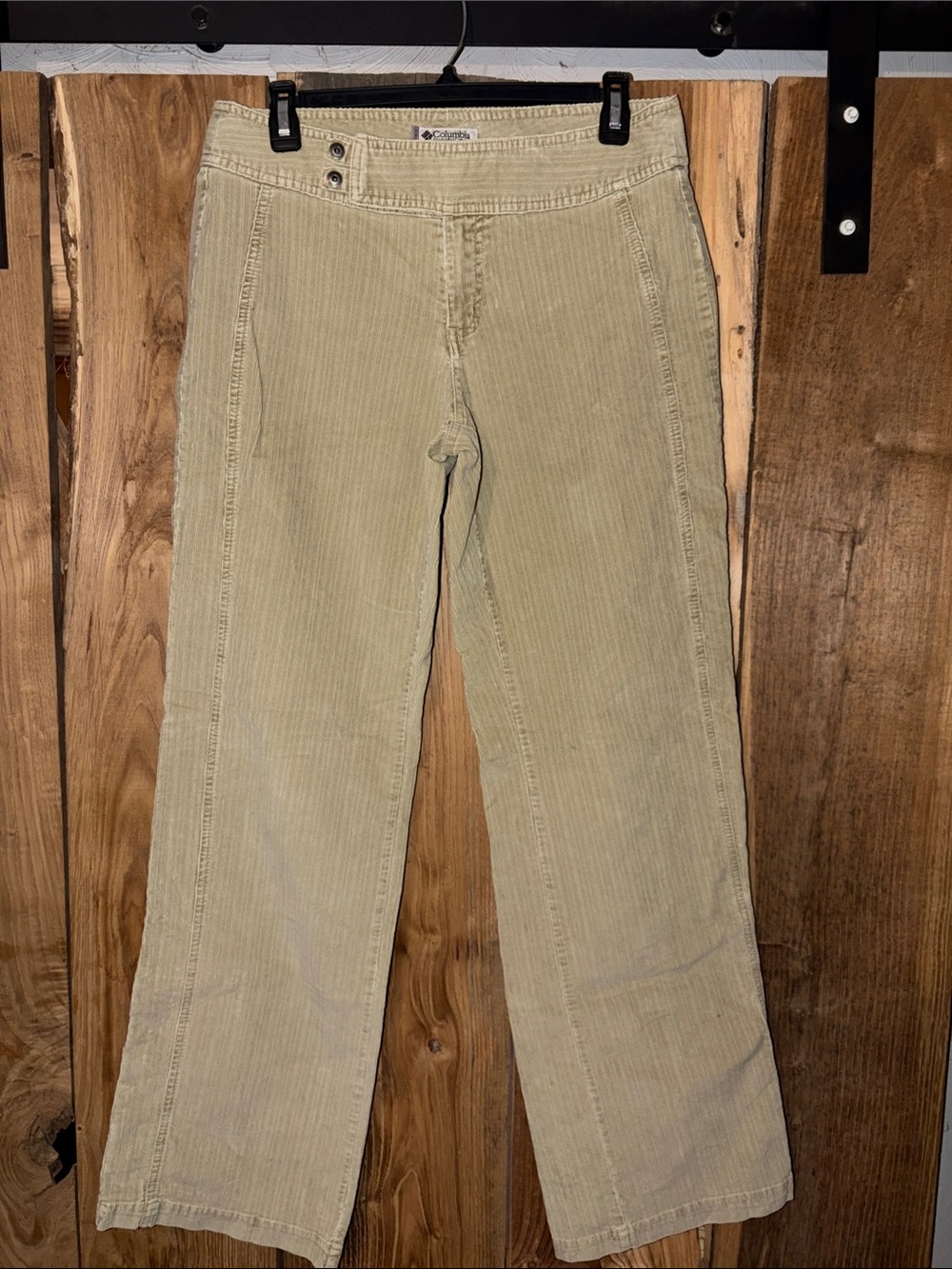 Corduroy Straight-Leg Pants in Light Olive by Columbia